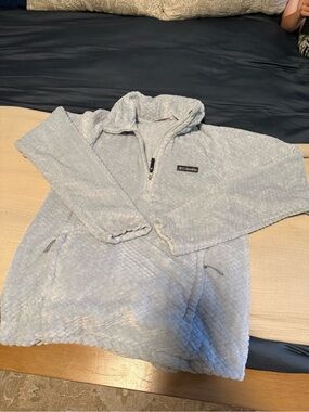 Columbia Light Blue Plush Half-Zip Fleece Pullover